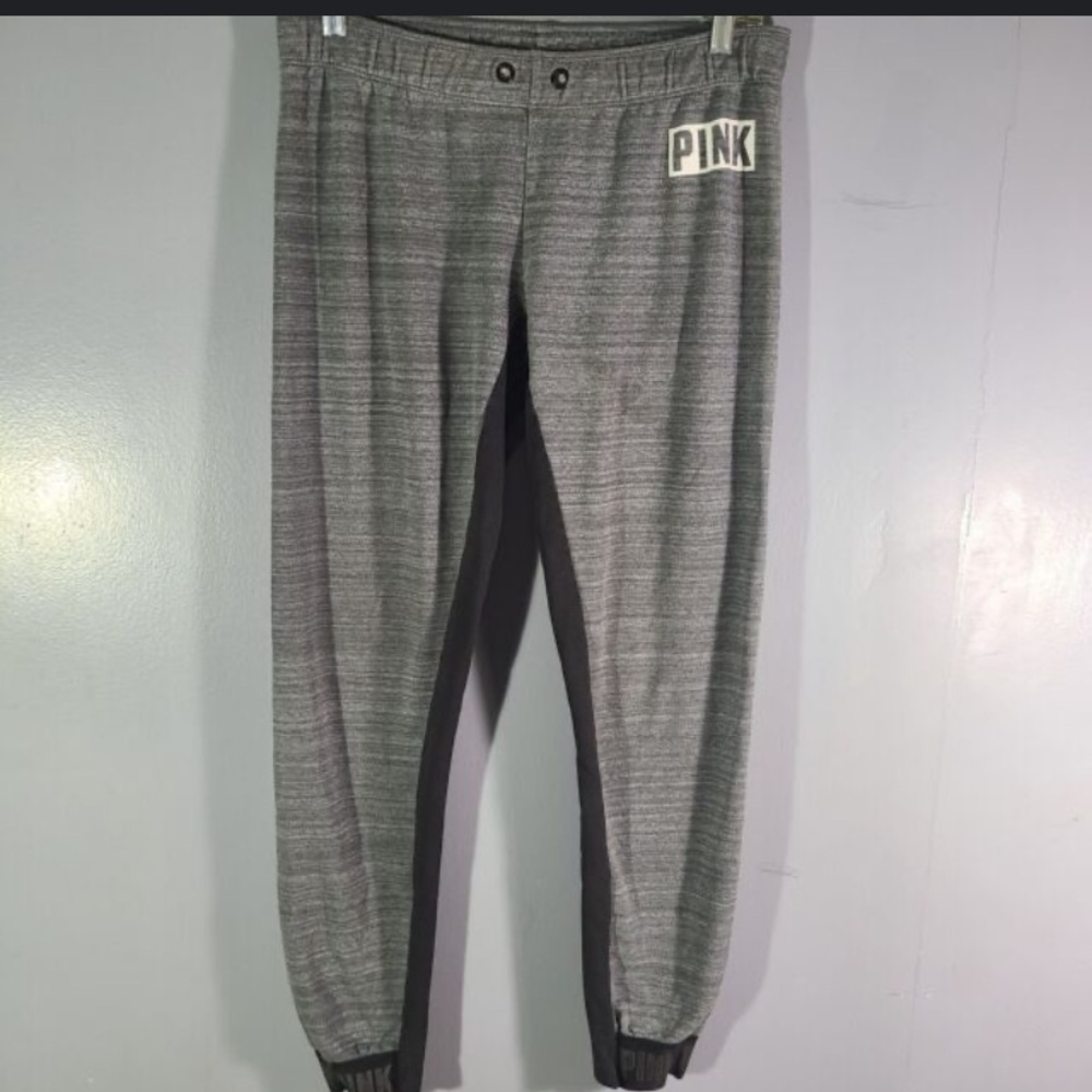 Vs pink sweatpants active cozy fall casual grey black logo
